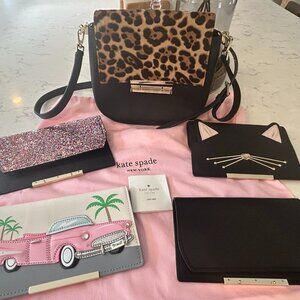 Like New Charming Interchangeable Front Flap Kate Spade Bag with 5 Flaps